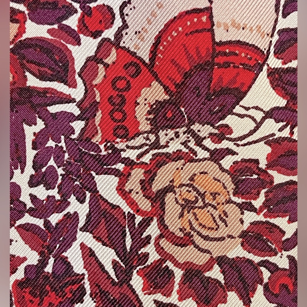 Tory Burch Ria oblong  silk  scarf with butterflies